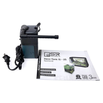 SR AQUARISTIK DECO TANK 25 BLACK FINISH 6.6 GAL 25L