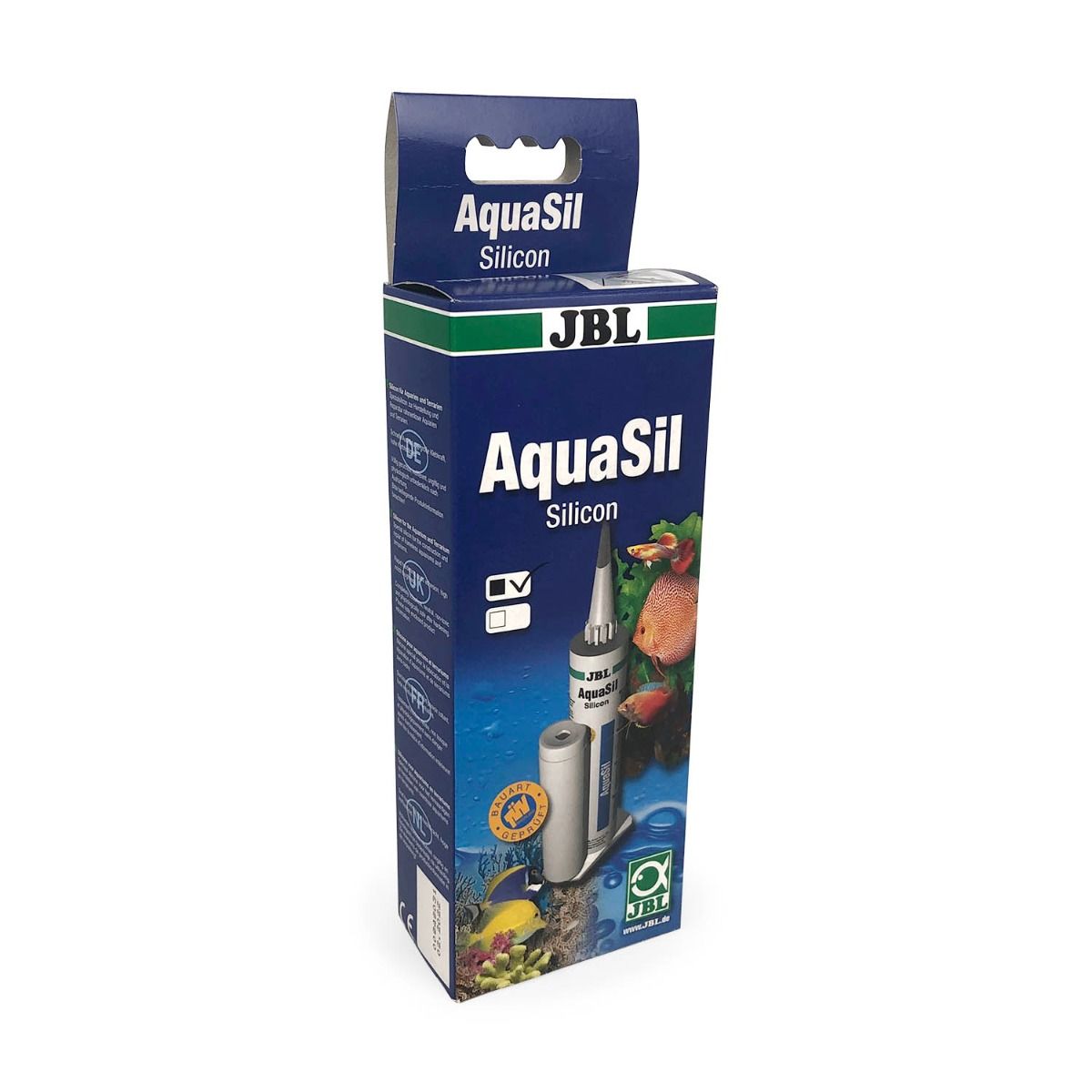 JBL AQUASIL BLACK AQUARIUM SILICONE WITH APPLICATOR 80ML