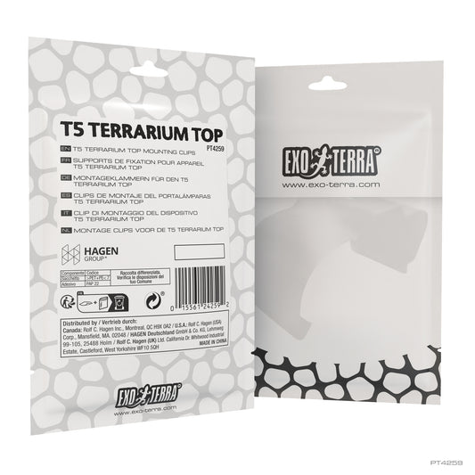 Exo Terra T5 Terrarium Top Mounting Clips - 2 pack