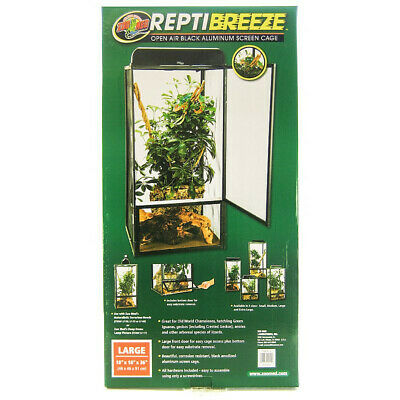 Zoo Med™ ReptiBreeze® Open Air Black Aluminum Screen Cage Large