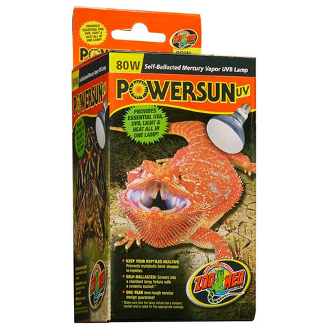 80W PowerSun UV Mercury Vapor   Zoo Med