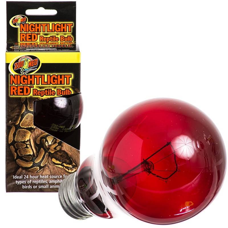 100w Nightlight Red Reptile Bulb   Zoo Med